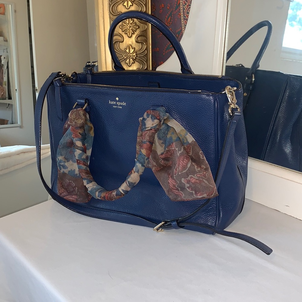 KATE ♠️ SPADE Blue leather bag